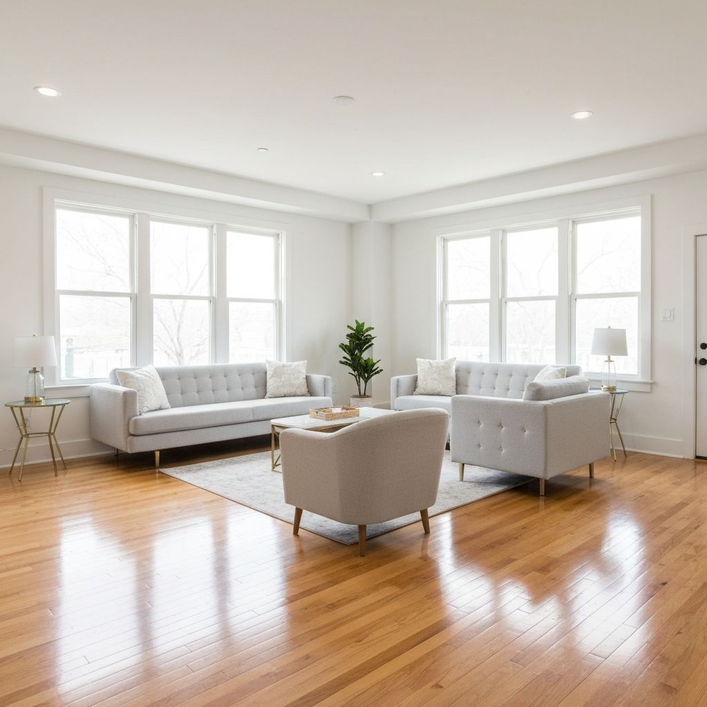 Clean, freshly painted professional interior